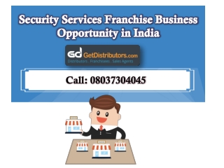 Security and Protection Franchise Business in India