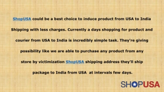 Shop in USA &amp; Ship to India with low shipping Price @ShopUSA