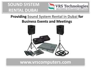 Providing Sound System Rental in Dubai for Meetings