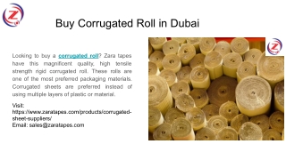 Buy Corrugated Roll in Dubai