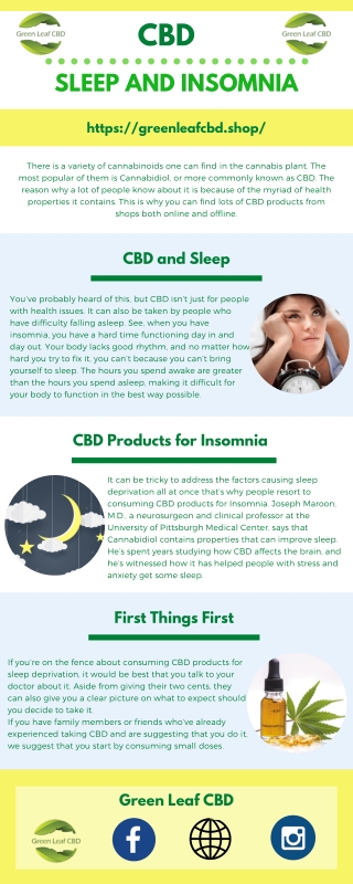 CBD: Sleep and Insomnia | Green Leaf CBD