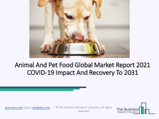 Animal And Pet Food Market Size, Demand, Growth, Analysis and Forecast to 2031