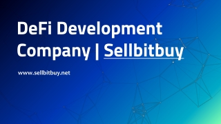 Decentralized Finance (DeFi) Development Company