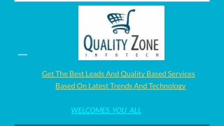 eCommerce development company in Noida  ~ Quality Zone Infotech ( 91-880-286-8616)