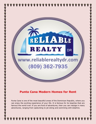 Punta Cana Modern Homes for Rent