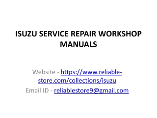 ISUZU SERVICE REPAIR WORKSHOP MANUALS