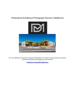 Professional Architecture Photography Service in Melbourne