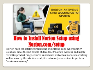 How to Install Norton Setup using Norton.com/setup