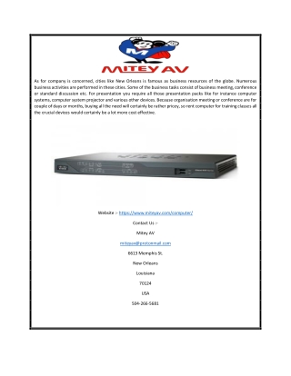 Computer Equipment Rentals New Orleans | Miteyav.com