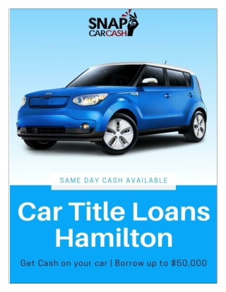 Car Title Loans Hamilton to get quick funding