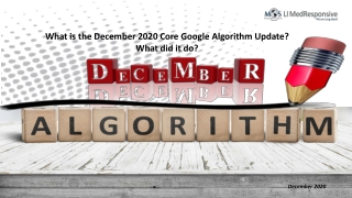 What is the December 2020 Core Google Algorithm Update? What did it do?