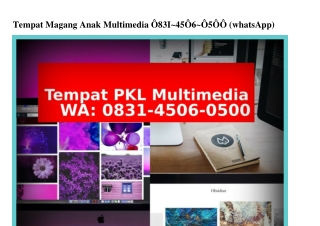 Tempat Magang Anak Multimedia Ö831~45Ö6~Ö5ÖÖ[WhatsApp]