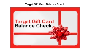 Target Gift Card Balance Check