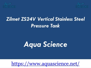 Zilmet ZS24V Vertical Stainless Steel Pressure Tank