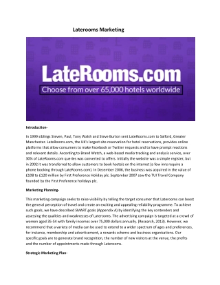 Laterooms Marketing