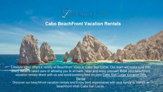 Cabo Beachfront Vacation Rentals