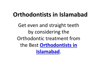 Orthodontists in Islamabad