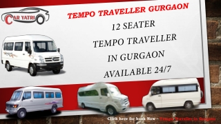 12 seater Tempo Traveller in Gurgaon