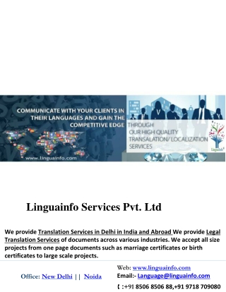 "Translation Companies In India |Certified Translation in Delhi NCR"