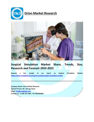 Surgical Simulation Market Research and Forecast 2019-2025