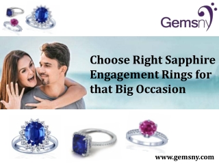 Choose Right Sapphire Engagement Rings