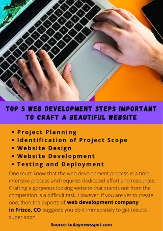 Top 5 Web Development Steps Important To Craft A Beautiful Website