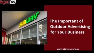 The Important of Outdoor Advertising for Your Business