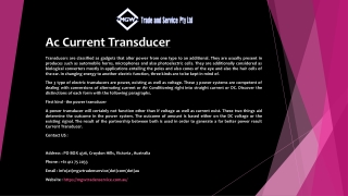 Ac Current Transducer
