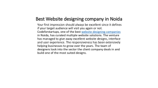 Best Website designing company in Noida