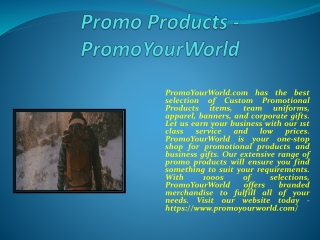 Promo Products - PromoYourWorld