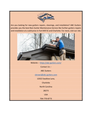 Gutter Repair Services Near Me | ABC Gutters