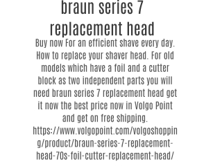 braun series 7 replacement head