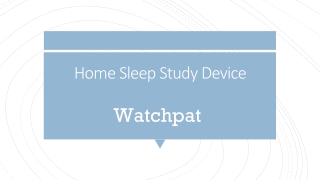 Home Sleep Study Device