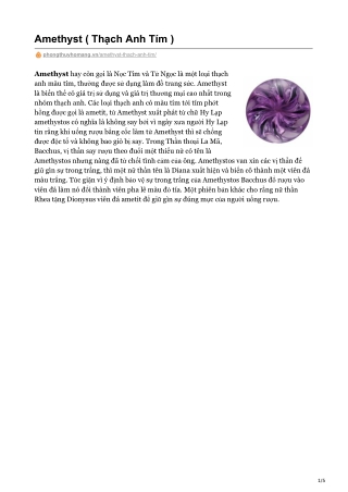 Amethyst ( Thạch Anh Tím )