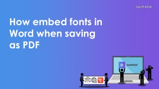 How to embed fonts in PDF with Word Application