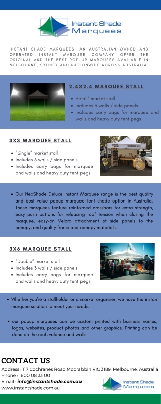 Buy a Marquee that is Low Maintenance and Durable in Australia