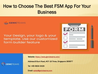 How to Choose The Best FSM App For Your Business