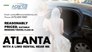 Reasonably Priced, Suitable Wedding Travel Plans in Atlanta with a Limo Service Near Me