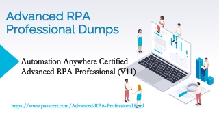 Automation Anywhere Advanced RPA Professional Dumps
