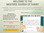 Welcome to the Westside church of christ
