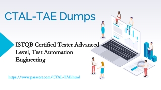 ISTQB Advanced Level Test Automation Engineer CTAL-TAE Dumps