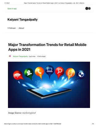 Major Transformation Trends for Retail Mobile Apps in 2021