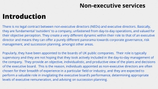 Non-executive services