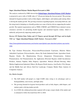 Super Absorbent Polymer (SAP) Market Size & Growth