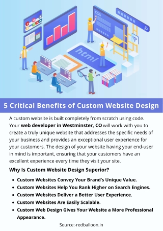 5 Critical Benefits of Custom Website Design