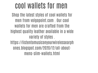 cool wallets for men