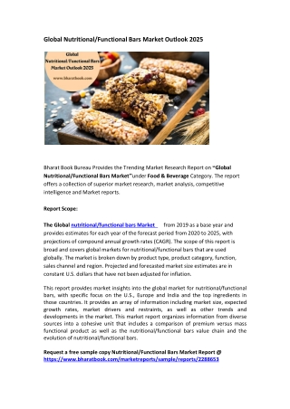 Global Nutritional/Functional Bars Market Outlook 2025