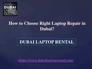 How to Choose Right Laptop Repair in Dubai?