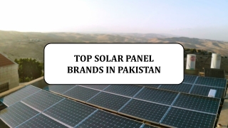Top Solar Panel Brands in Pakistan