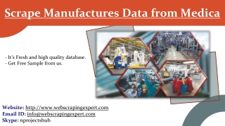 Scrape Manufactures Data from Medica